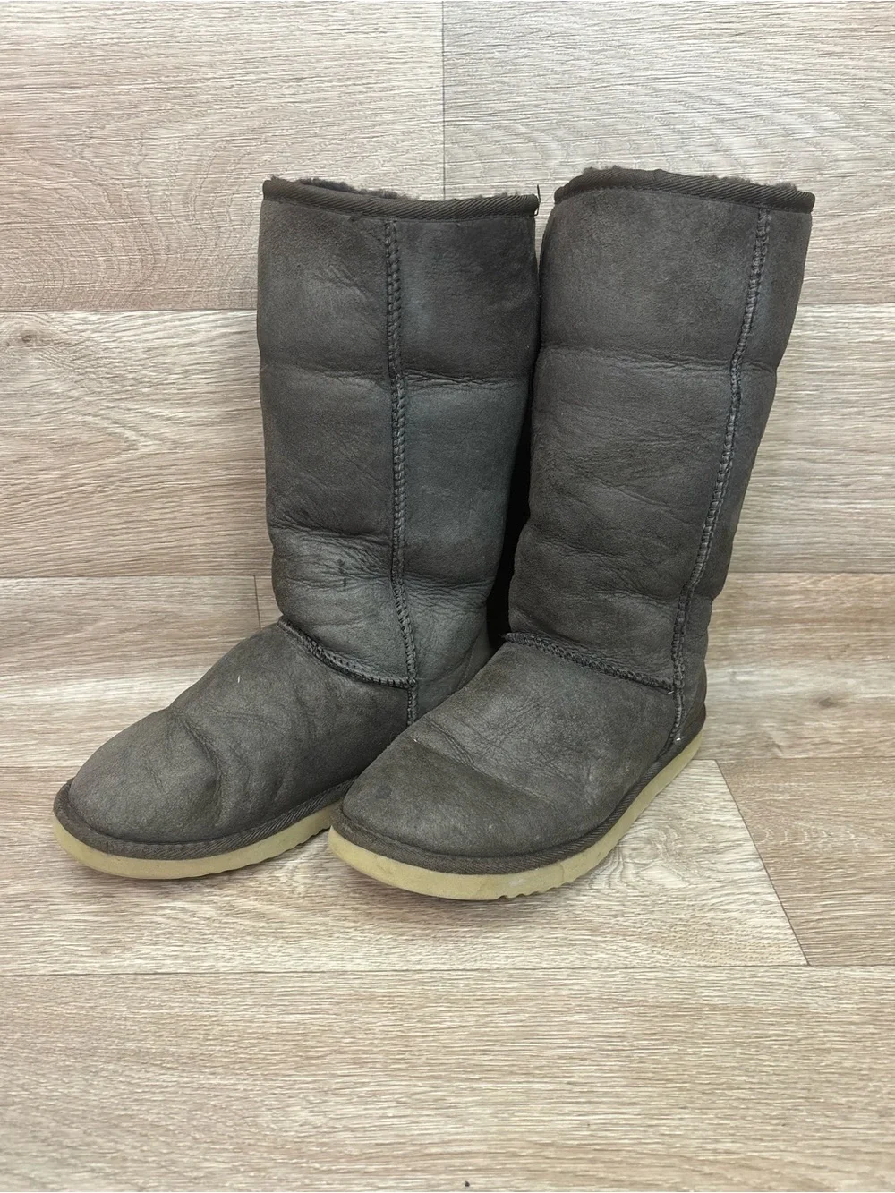 UGG Classic Tall Shearling Boots in Dark Brown